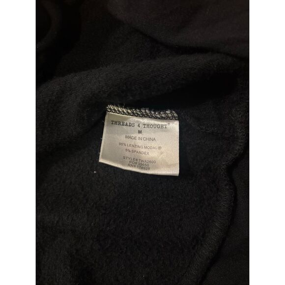 Threads 4 Thought Women's Black Twist Front Pullover Hoodie Medium - Picture 6 of 7